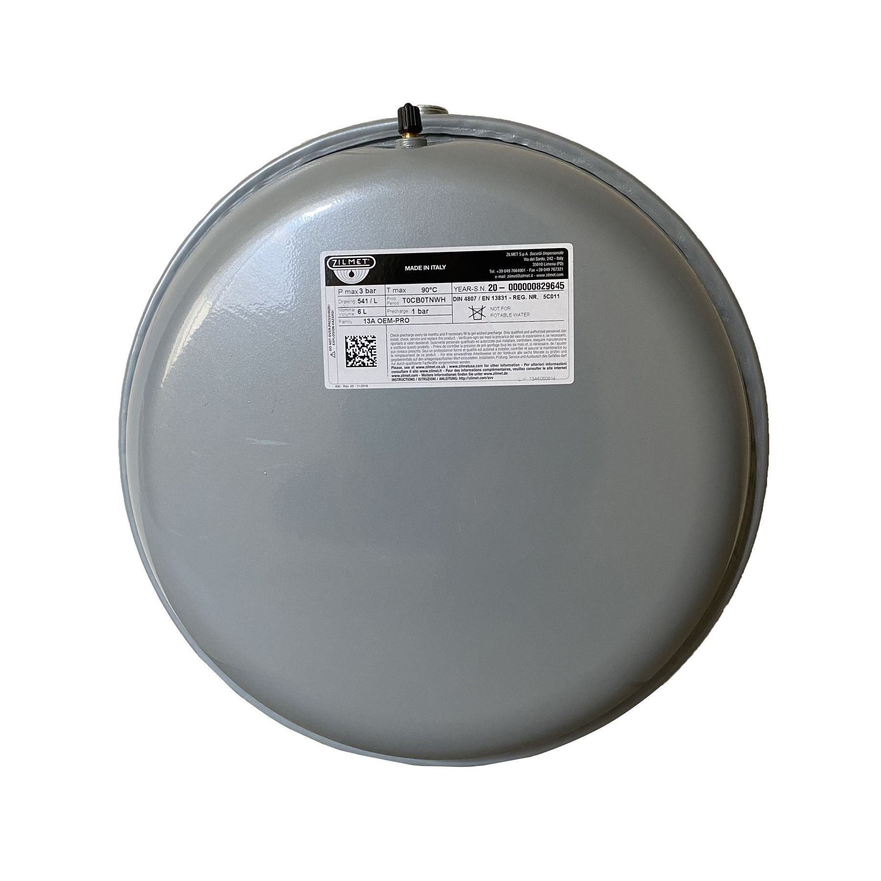 Бак Zilmet oem-pro для монтажу в котли Арт 541  6л. 3bar ( 13A6000614 ) - Image 1