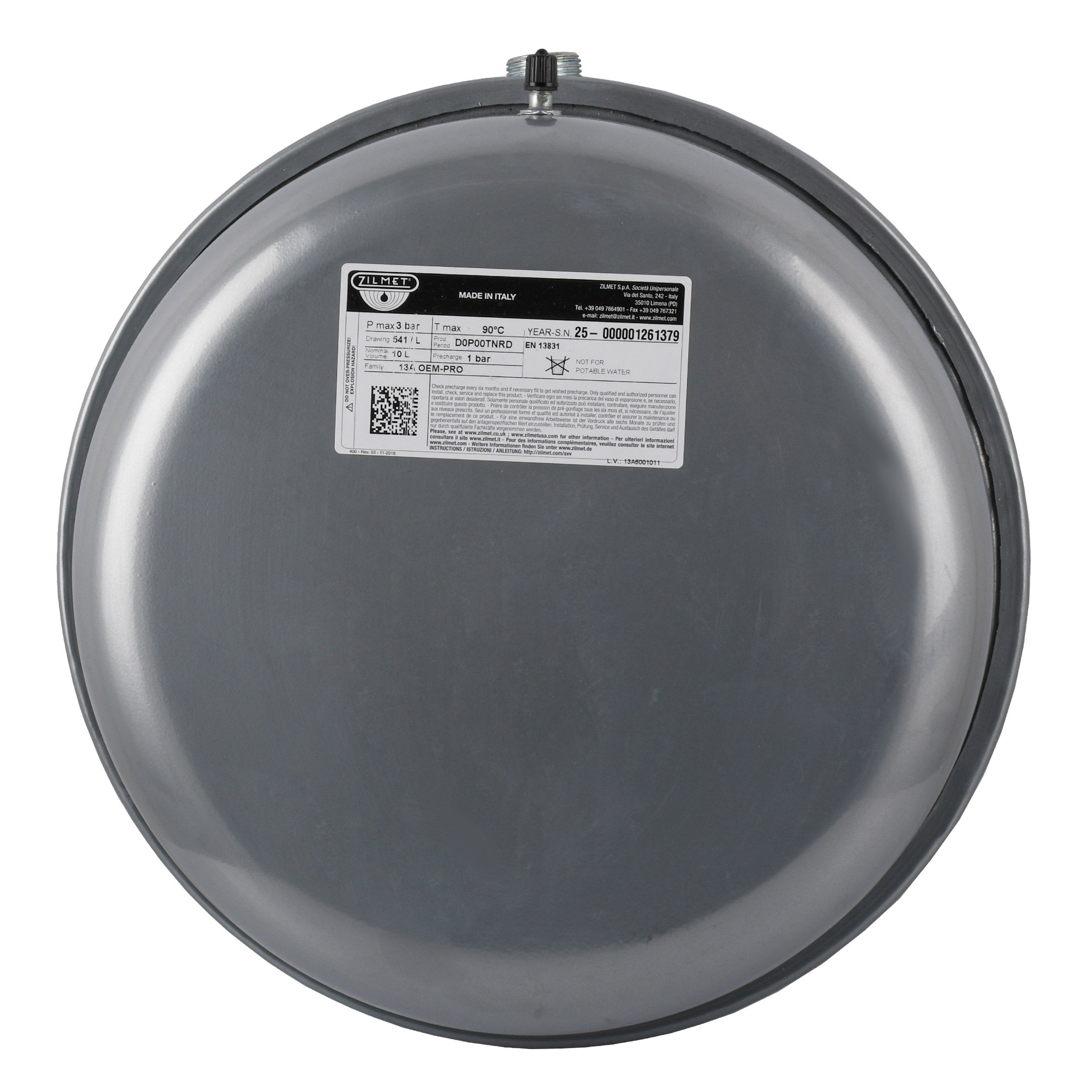 Бак Zilmet oem-pro для монтажу в котли Арт 541 10л. 3bar ( 13A6001011 ) - Image 1