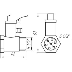 Клапан зворотній підривний 1/2″ HT159 з прапорцем - Image 3