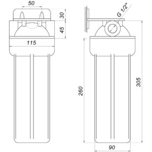 Посилена фільтр-колба для гар. води Bіо+ systems HT-10, 1/2″ - Image 5