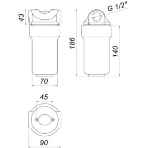 Фільтр-колба ″Міні″ з ПП картриджем Bіо+ systems SL05 - Image 4