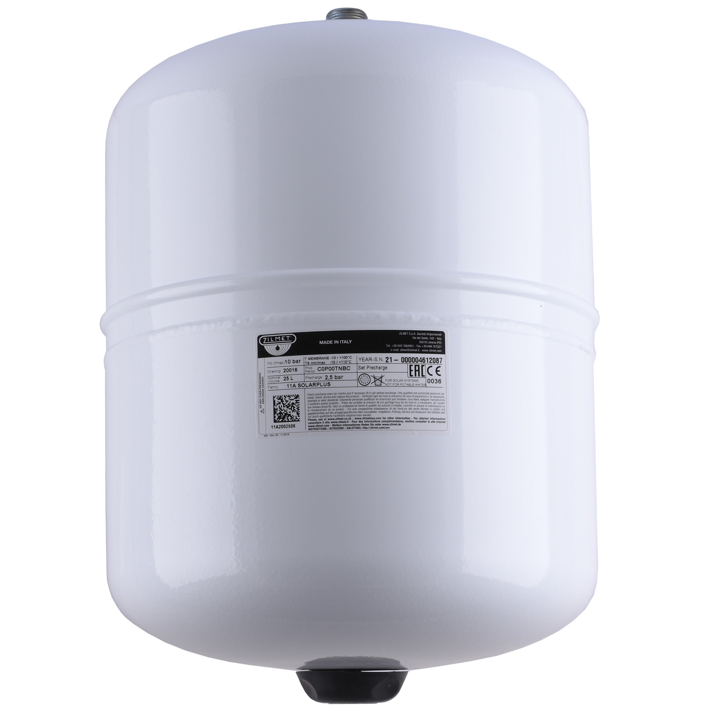 Бак Zilmet solar-plus для систем сонячного опалення 25 л 10bar ( 11A2002506 ) - Image 1
