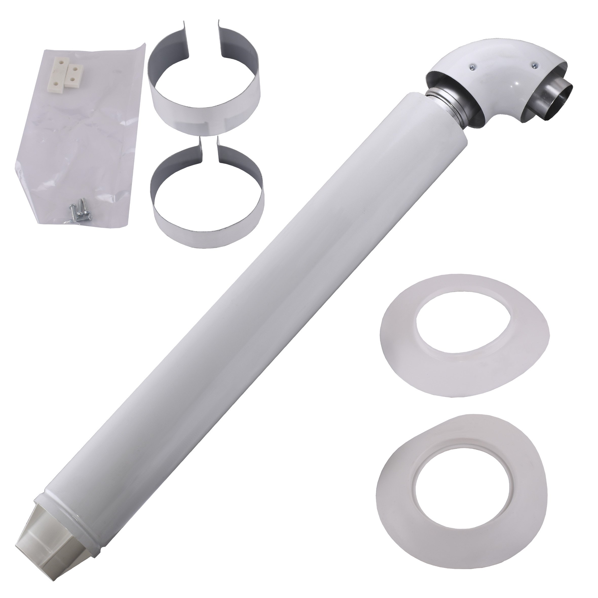 Димохід коаксіальний Ariston 750 мм, ø 60/100 з коліном д/конвекціонного котла, 3318001 - Image 1