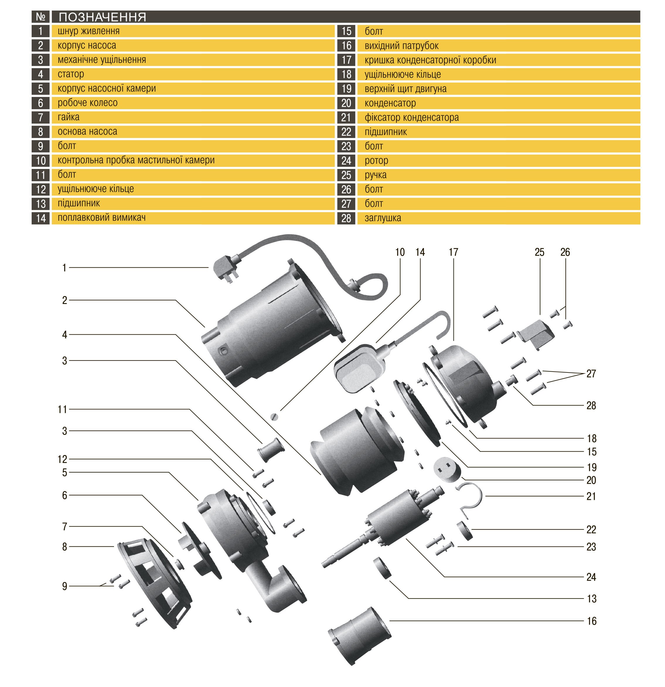 Насос фекальний  Optima WQD10-12 1,1кВт - Image 3