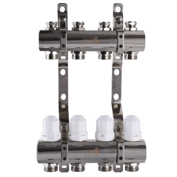 Колектор з регуляторами та кріпленням ECO 001С 1″x4