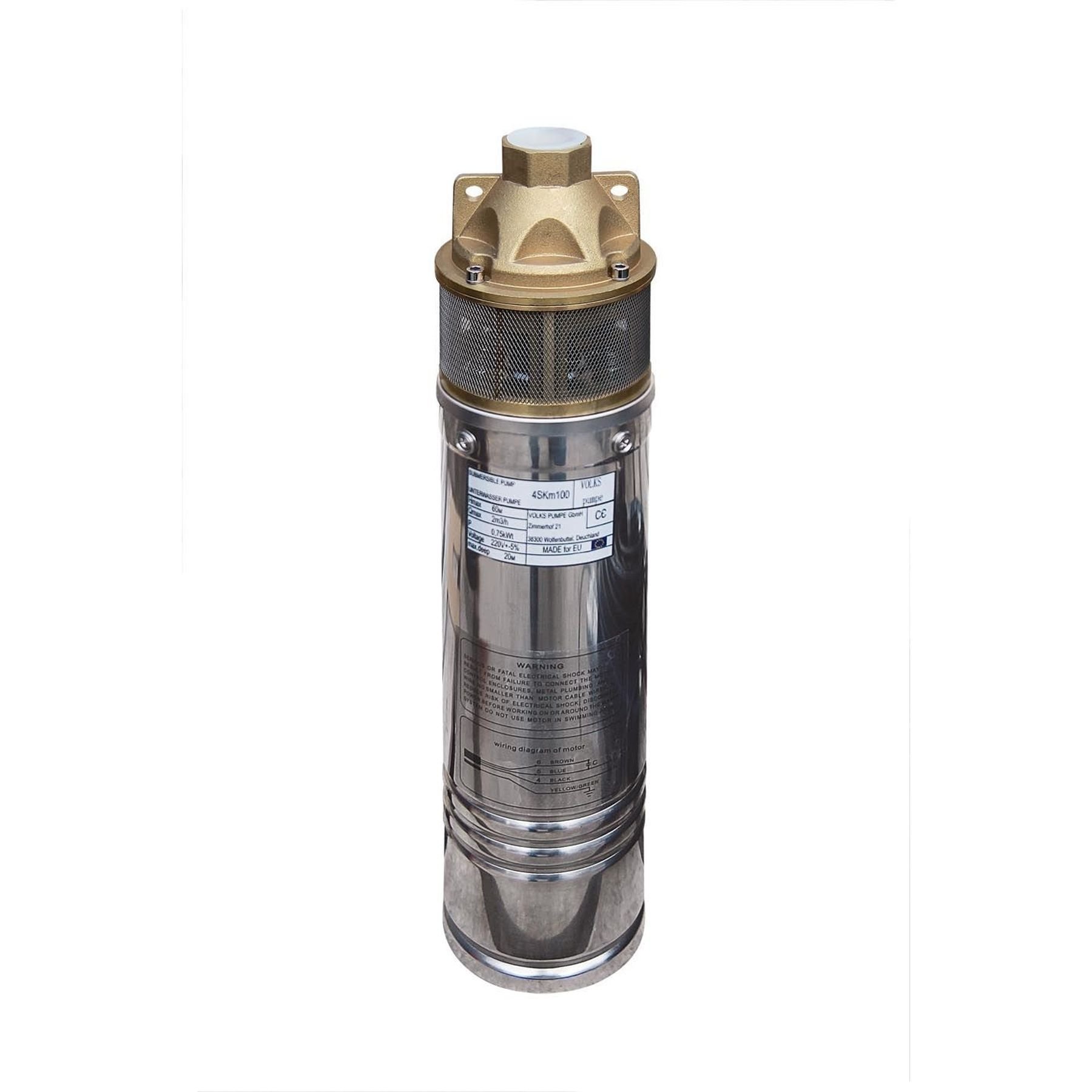Насос свердловинний вихровий VOLKS pumpe  4SKm100 0,75кВт + кабель 15м + пульт - Image 3