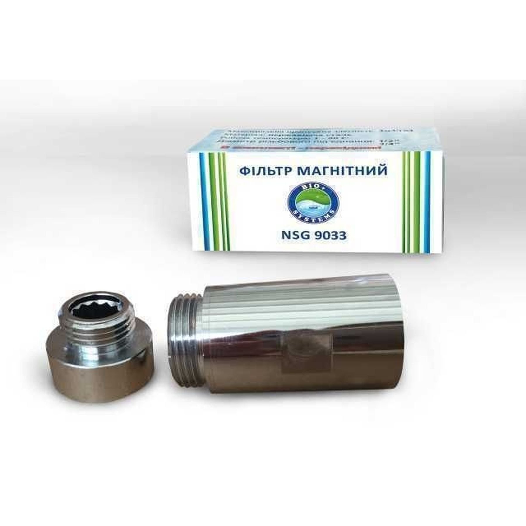 Фільтр магнітний універсальний Bio+ systems NSG 9033, перехідник  1/2*3/4″ + осн. частина 3/4*3/4″ - Image 1