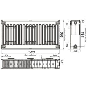 Радіатор сталевий 22/600х1500 бок OPTIMUM - Image 5