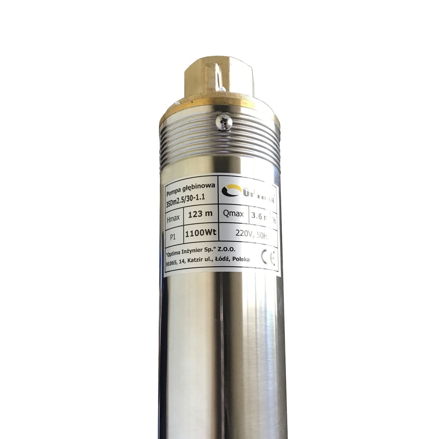 Насос свердловинний з підв, стійк, до піску 3″ OPTIMA 3SDm2,5/30 1,1 кВт 124м +пульт+кабель 15м NEW - Image 3
