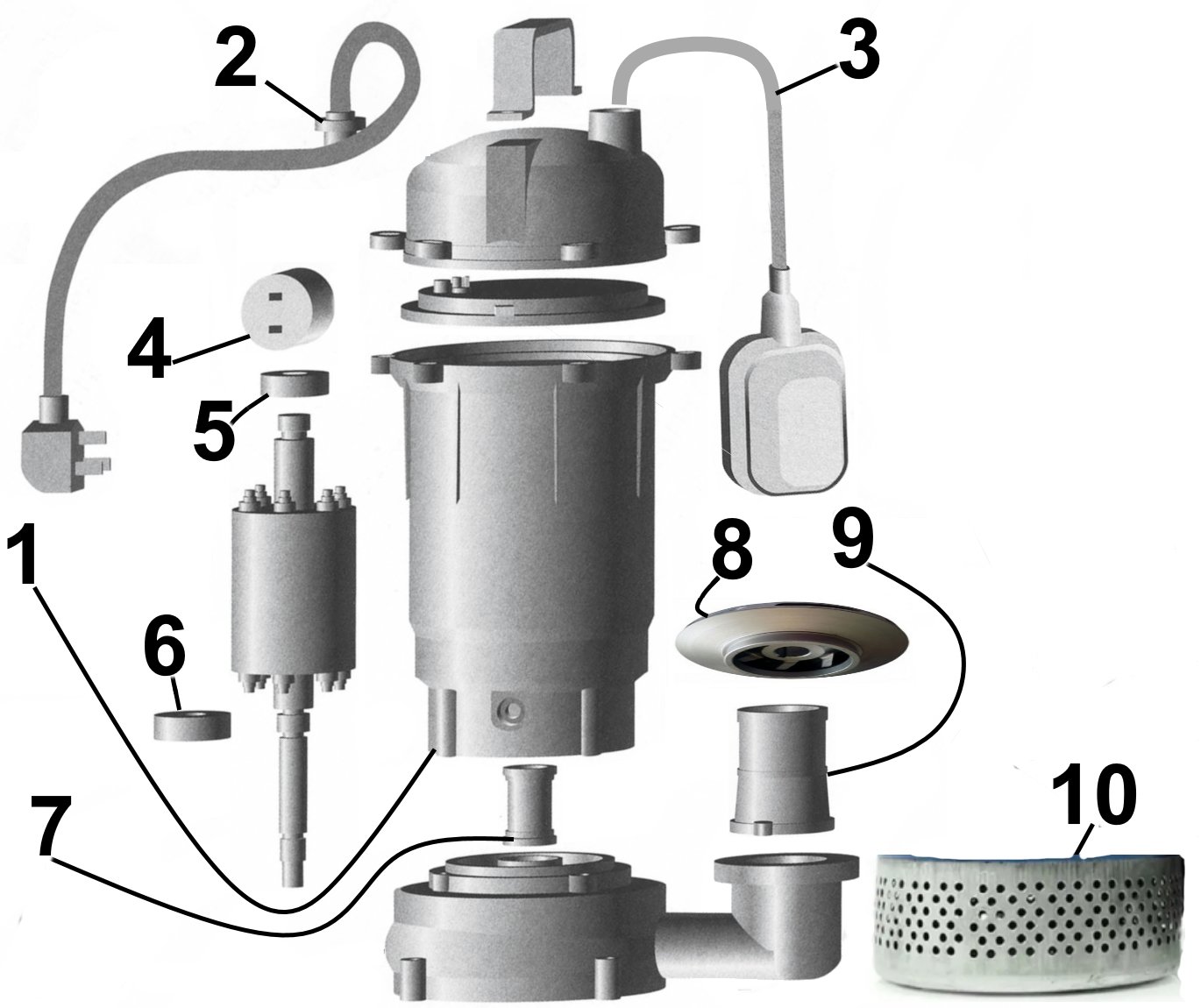 Насос дренажний VOLKS pumpe QDX8-30 1,5кВт - Image 4