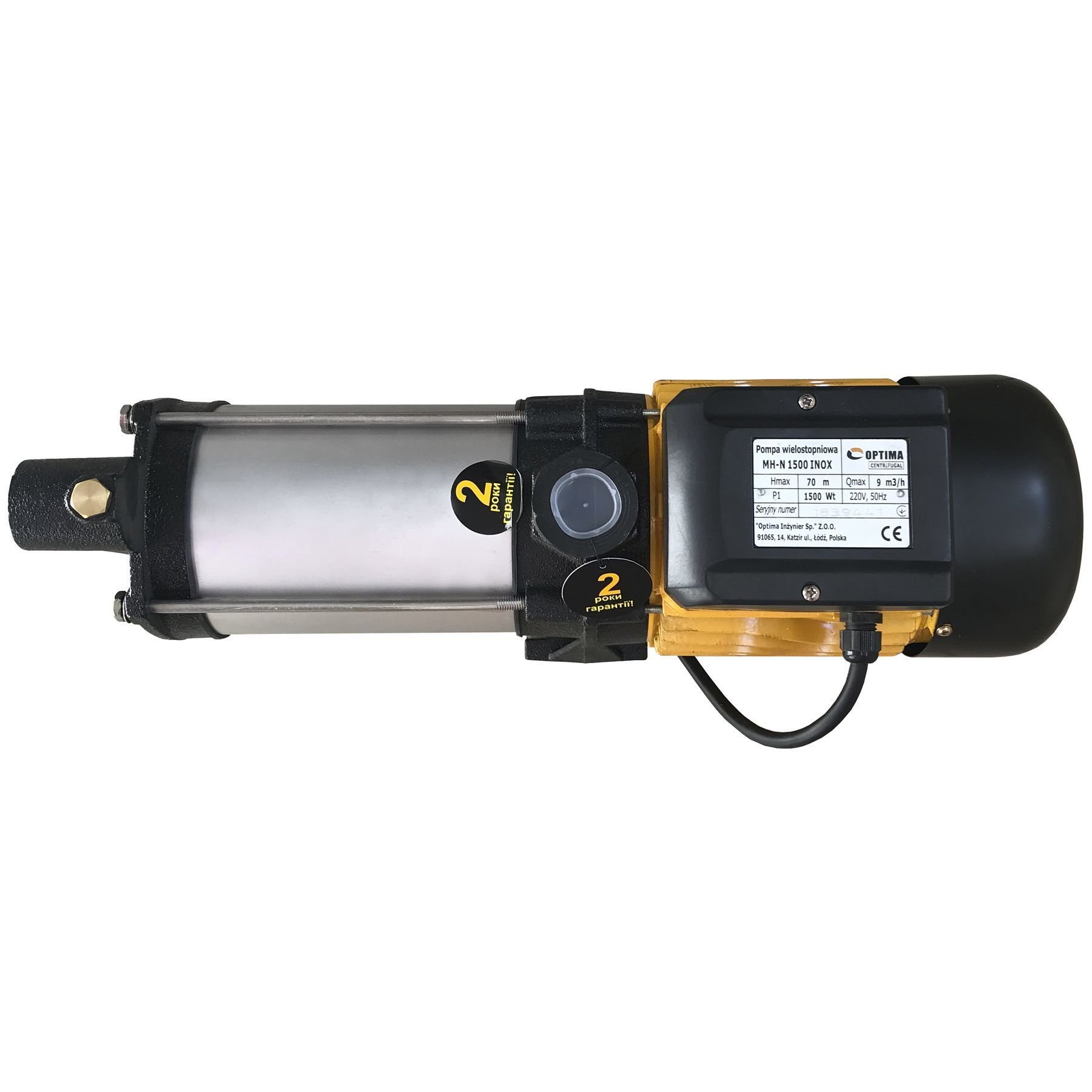 Насос відцентровий багатоступінчастий Optima MH-N 1500INOX 1,5кВт нерж, колеса - Image 2