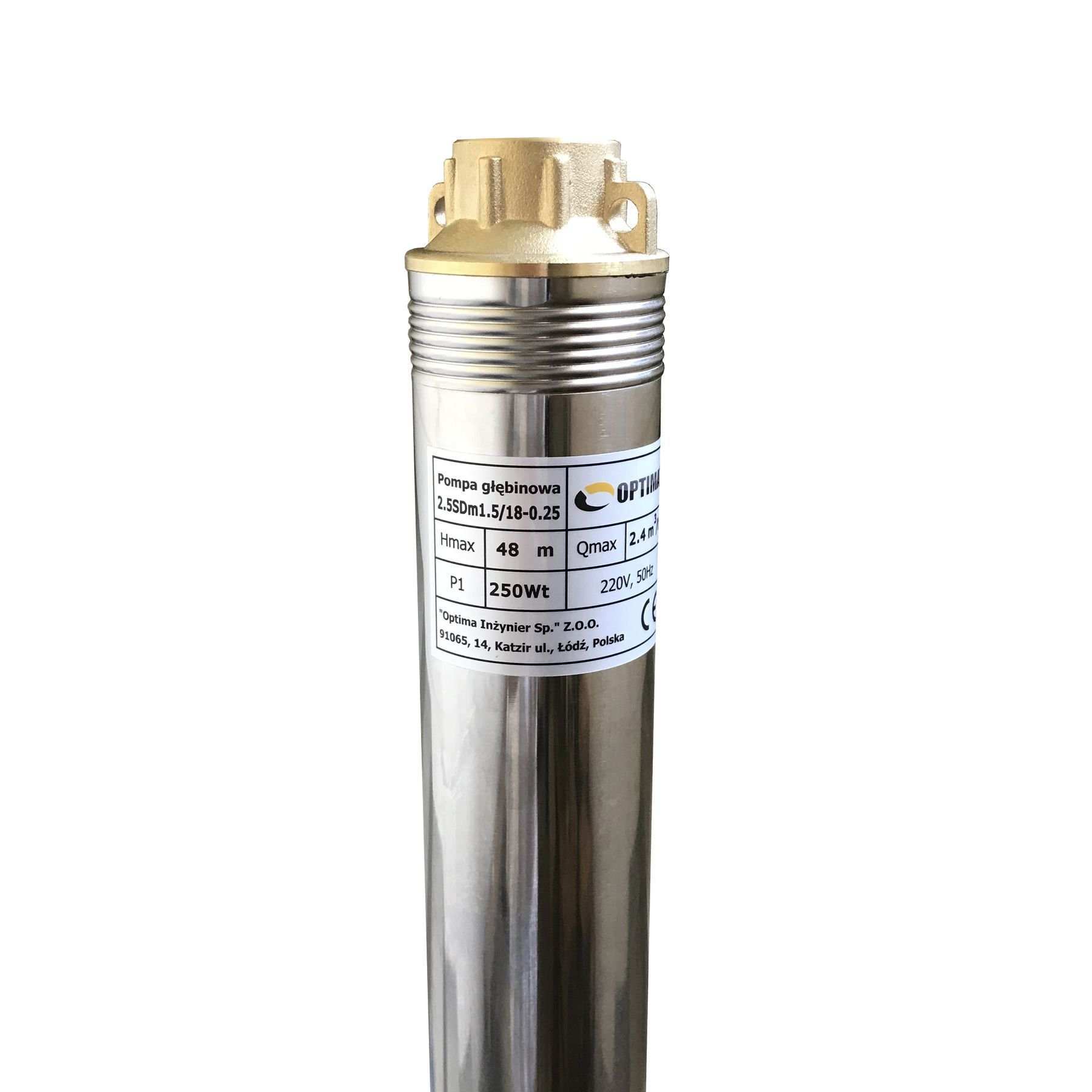 Насос свердловинний з підв, стійк, до піску 2,5″ OPTIMA 2,5SDm1,5/18 0,25 кВт 48м + пульт+кабель 15м - Image 2