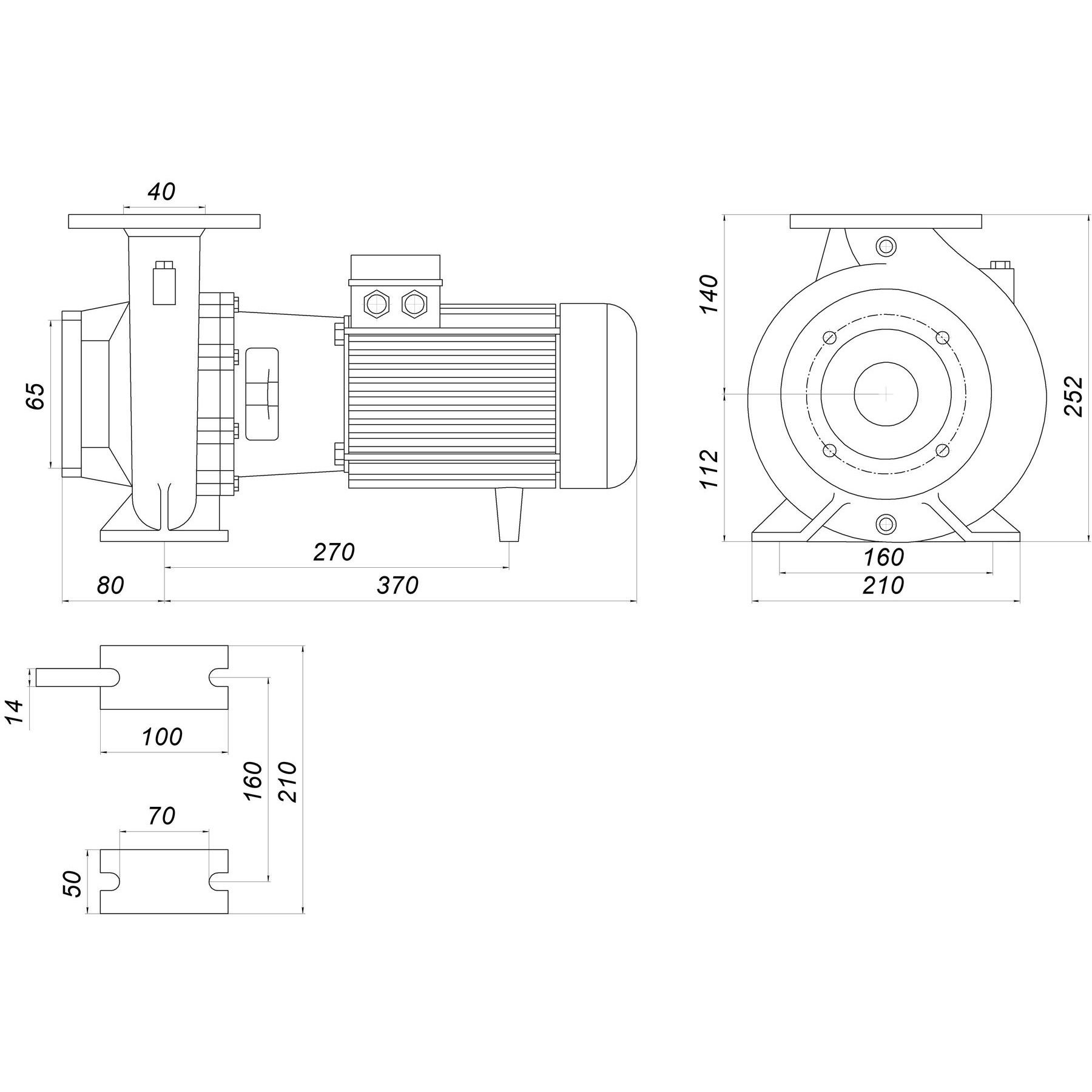 Насос моноблочний IR 40-125A 3,0 кВт SAER (40 м3/год, 27,5 м) - Image 8