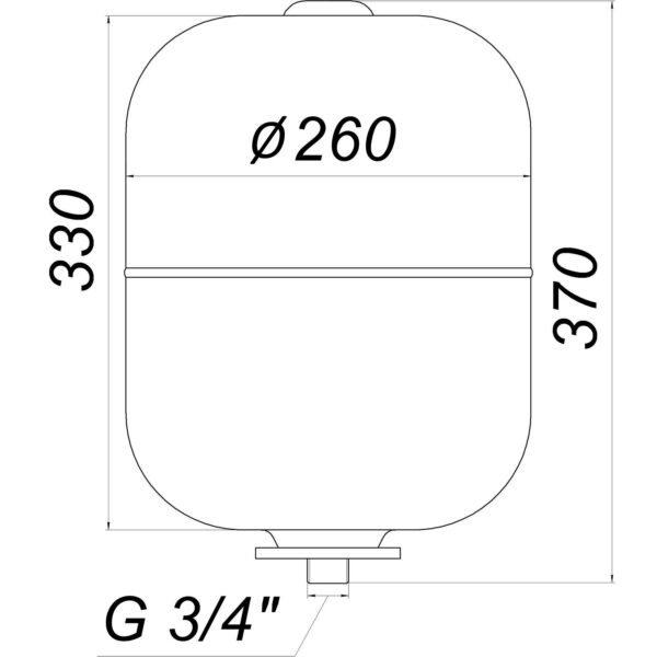 Гідроакумулятор зі змінною мембраною 19л Zilmet HY-PRO 10bar, білий ( 11H0001900 )