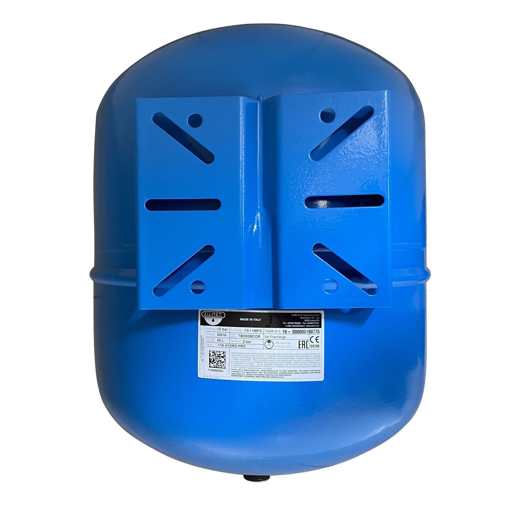 Гідроакумулятор з фіксованою мембраною 50 л Zilmet HYDRO-pro 10bar горизонтальний ( 11A0005002 ) - Image 2
