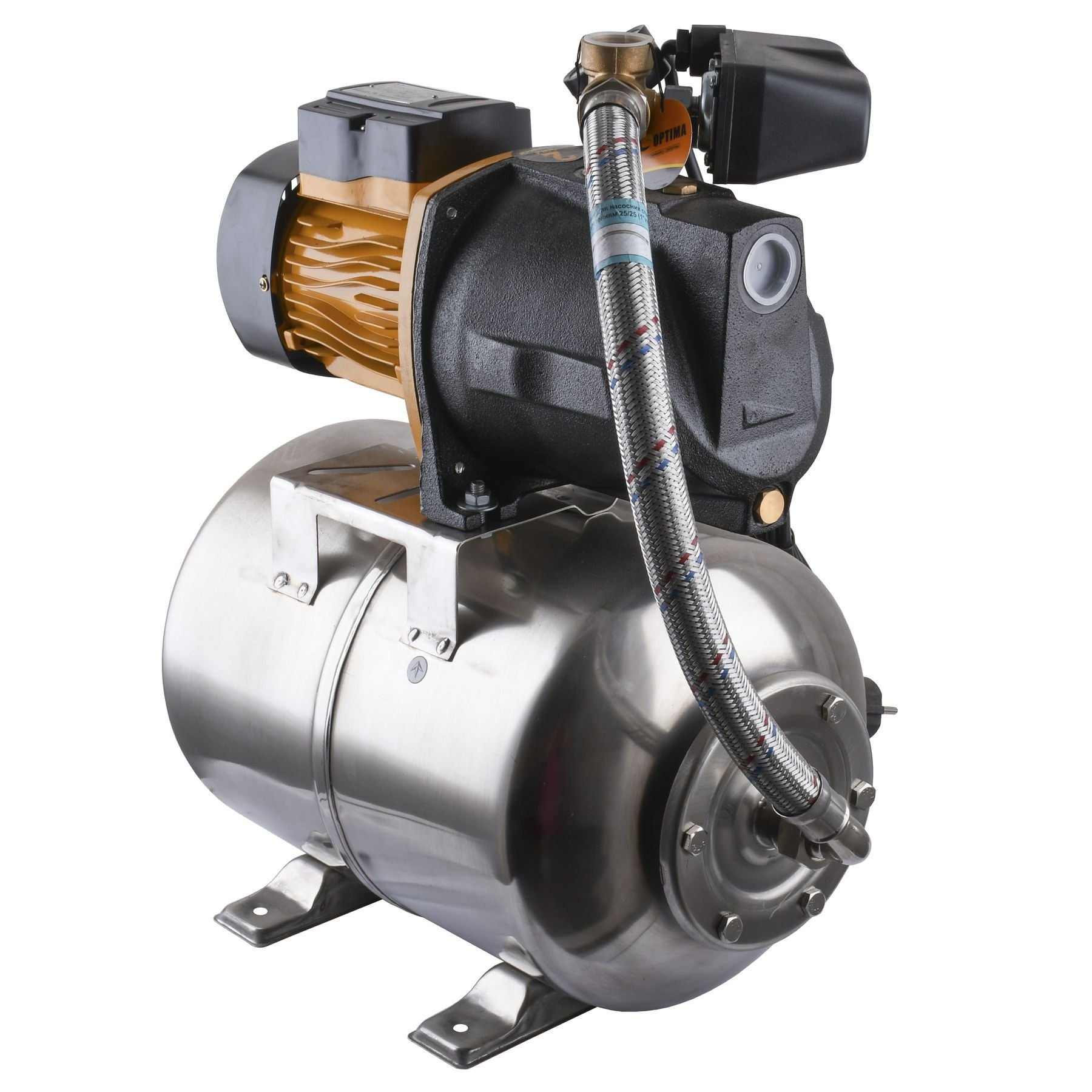 Насосна станція Optima JET150-24INOX 1,3кВт чавун довгий на гребінці - Image 2