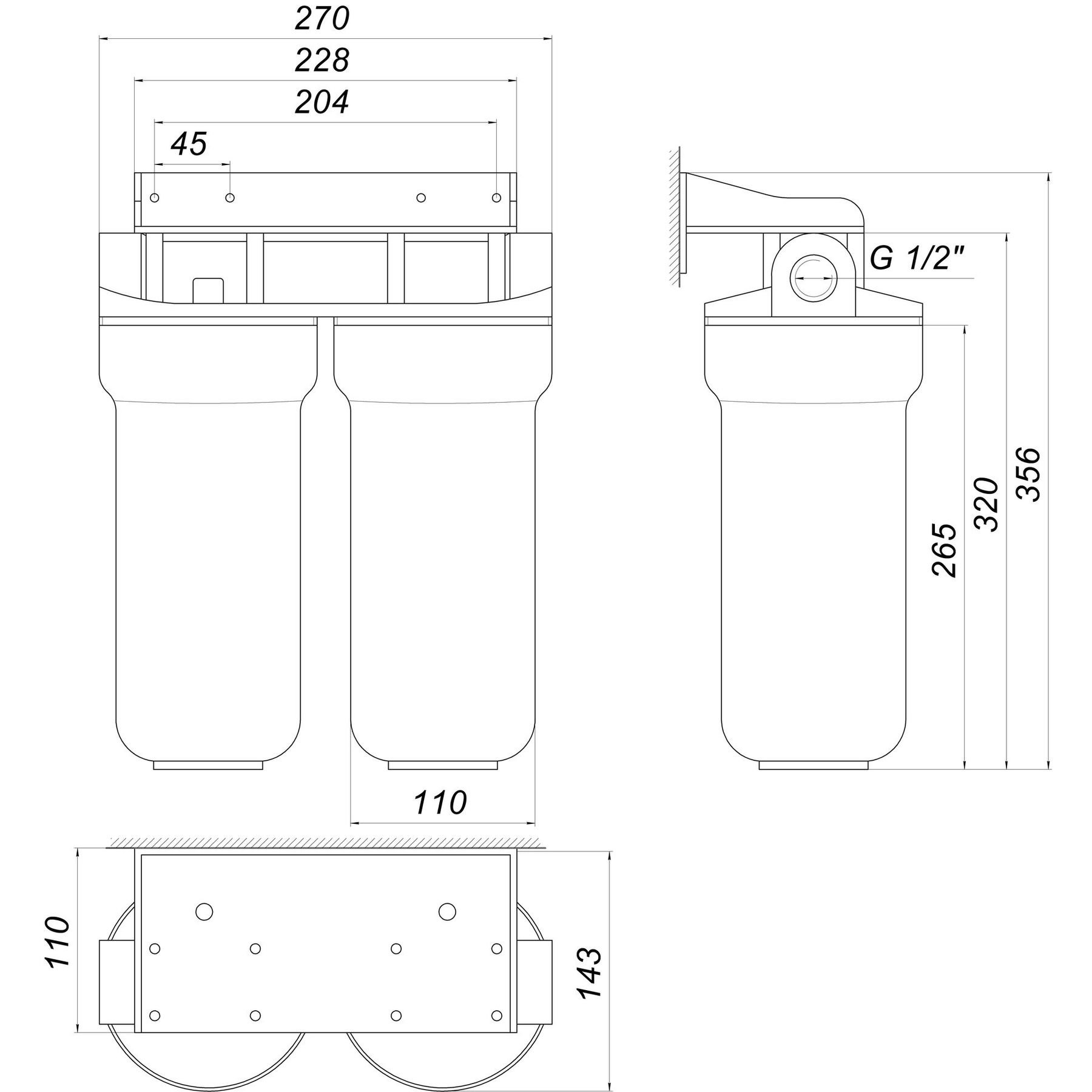 Система 2-х ступеневого очищення Optima OP-02, 1/2″ - Image 4