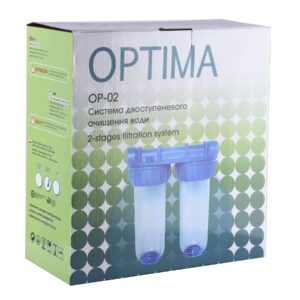 Система 2-х ступеневого очищення Optima OP-02, 3/4″ - Image 4
