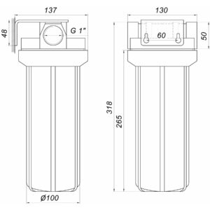 Посилена фільтр-колба для гар. води Bіо+ systems HTS-10, 1″ - Image 5