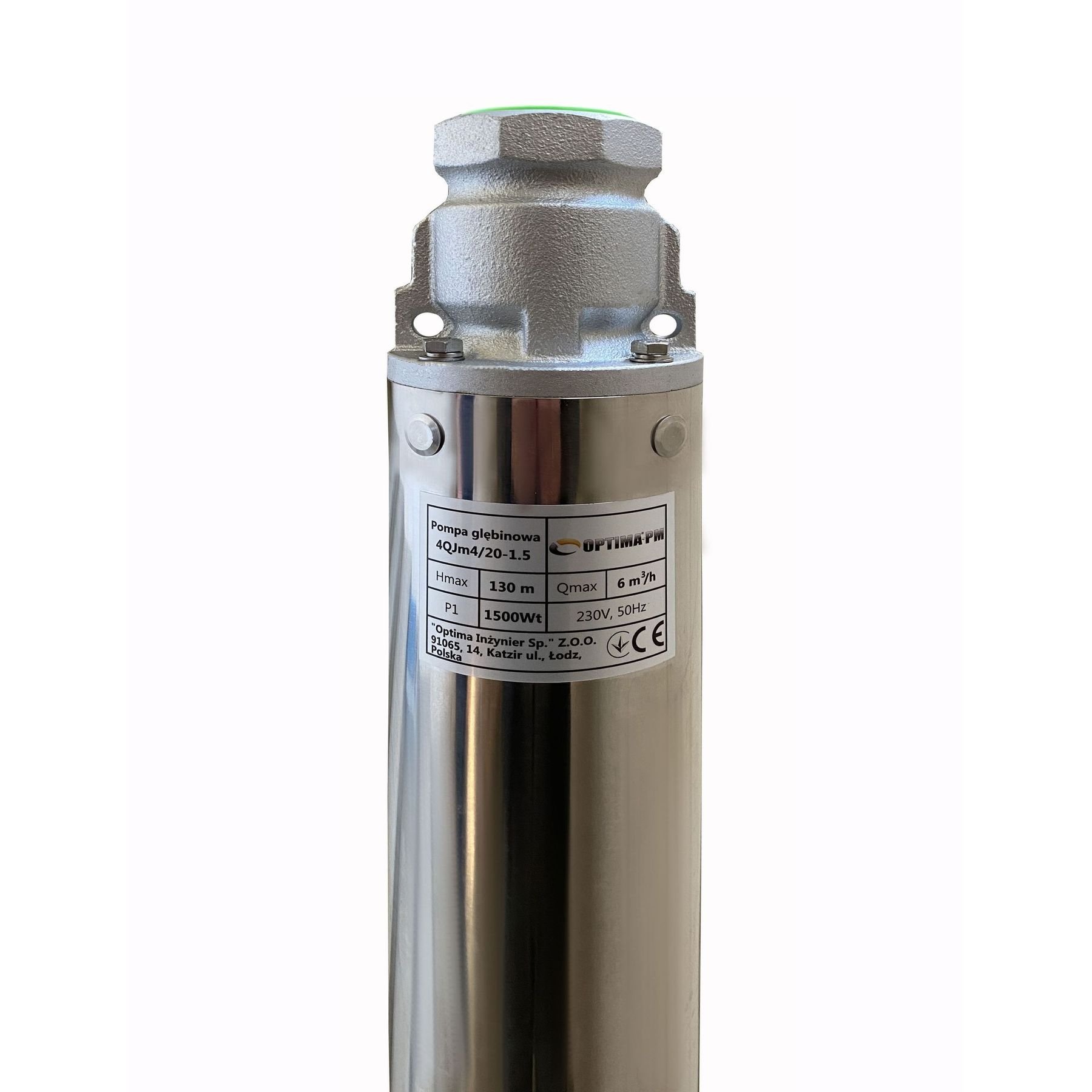 Насос свердловиний з підвищеною стійкістю до піску  OPTIMA PM 4QJm4/20 1,5 кВт 150м + 1,5 м кабель - Image 2