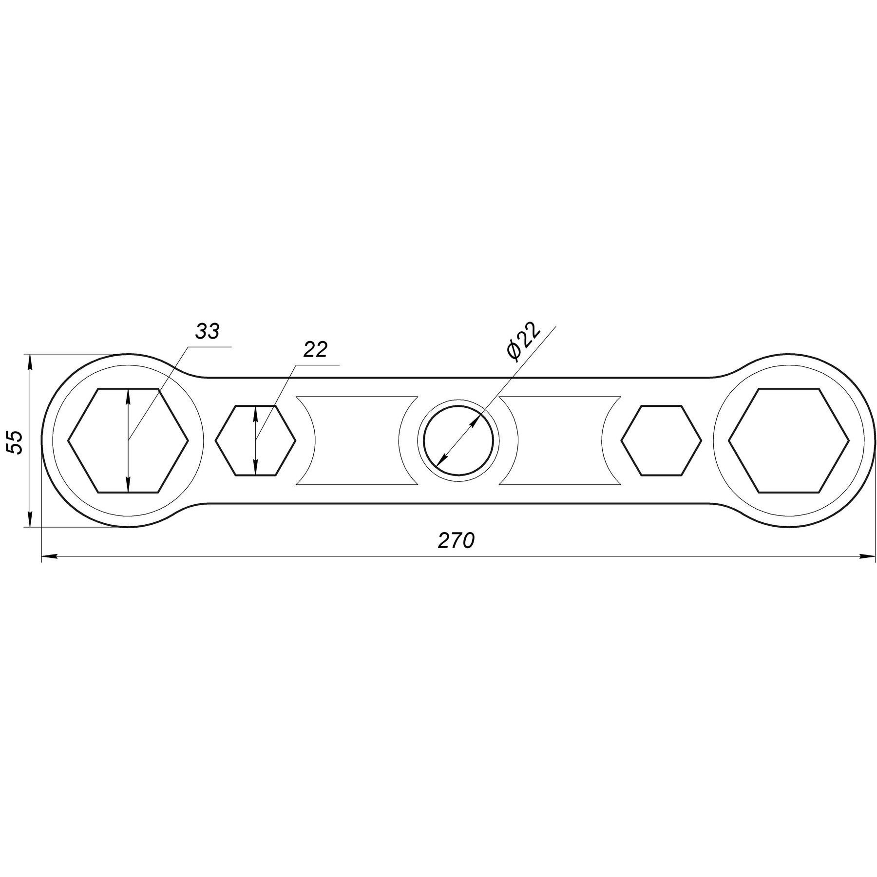 Ключ монтажу футорок CRISTAL NR-1015 - Image 2