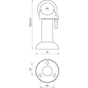 Підлоговий кронштейн секційного радіатора CRISTAL NR-1014 - Image 2