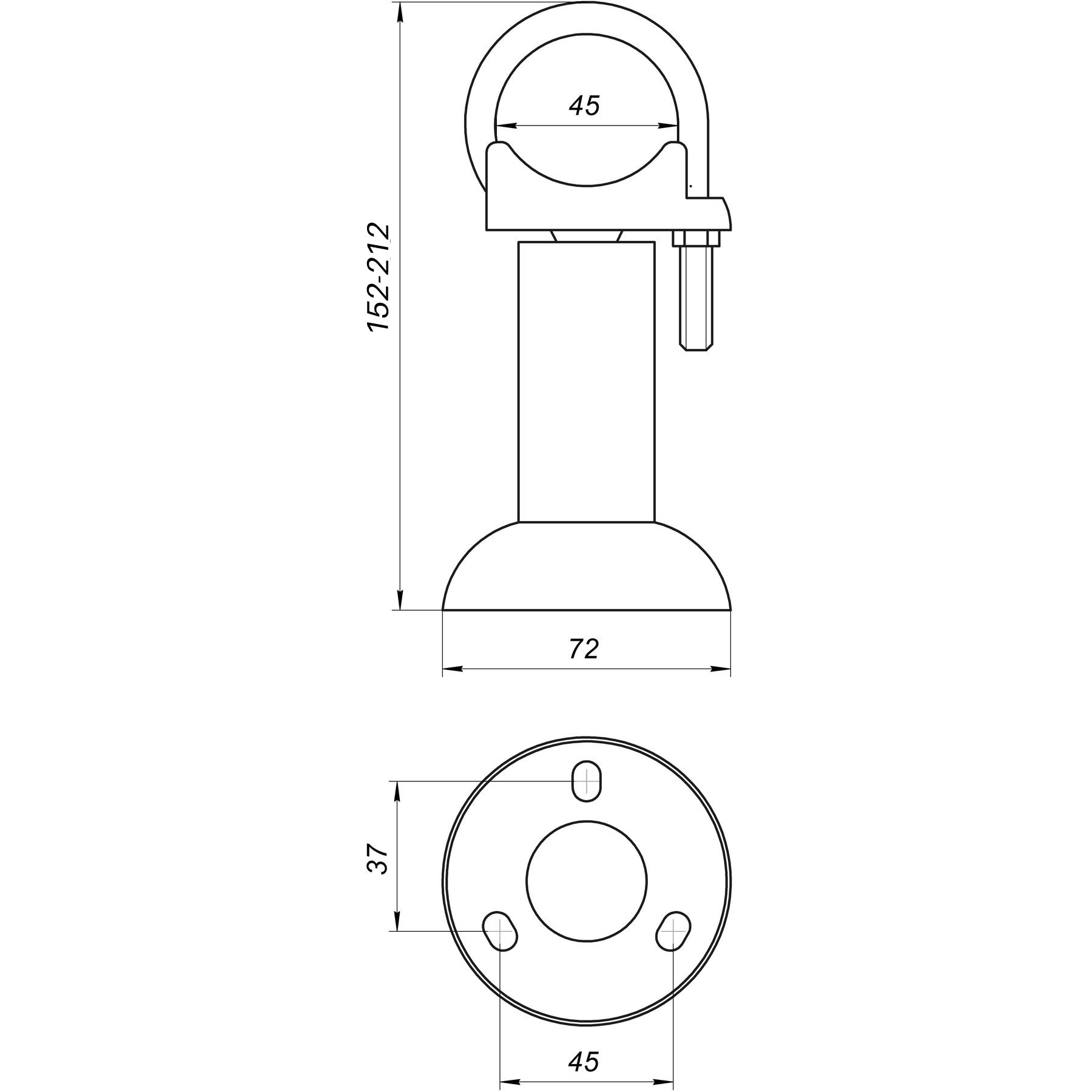 Підлоговий кронштейн секційного радіатора CRISTAL NR-1014 - Image 2