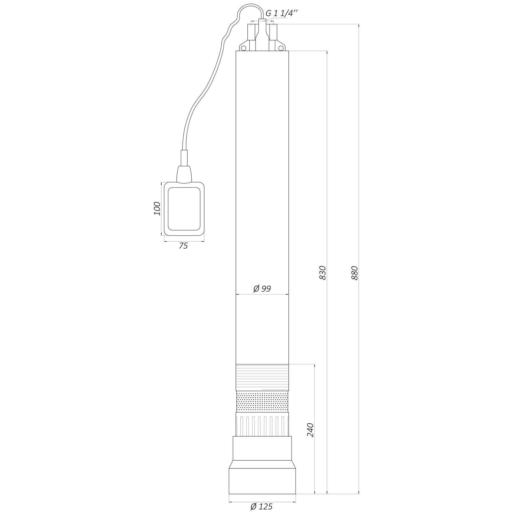 Насос колодязний OPTIMA OP 5,1 - 10 F  1,1  кВт ( з поплавком ) - Image 7
