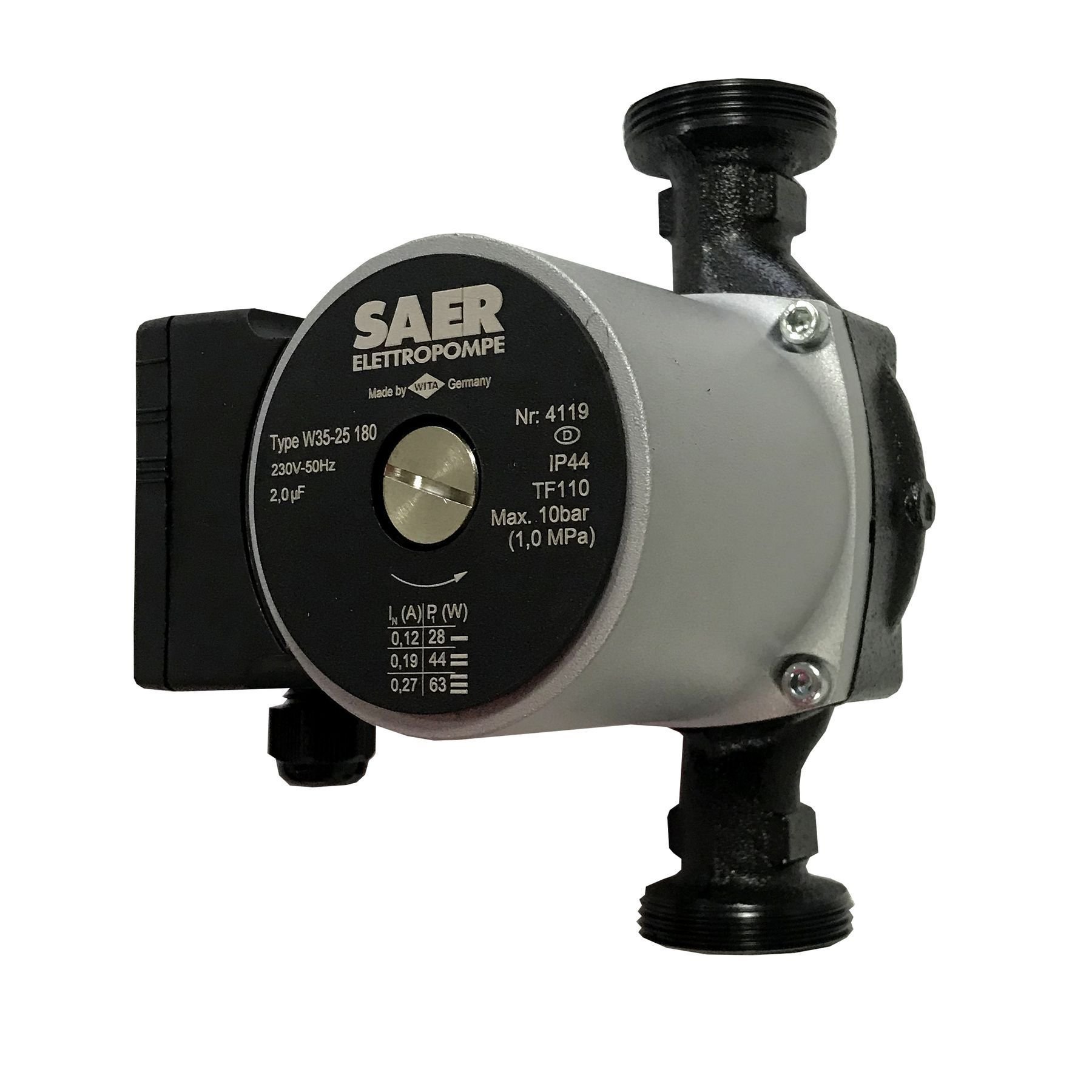 Насос циркуляційнний SAER W35-25 180мм + гайки - Image 1