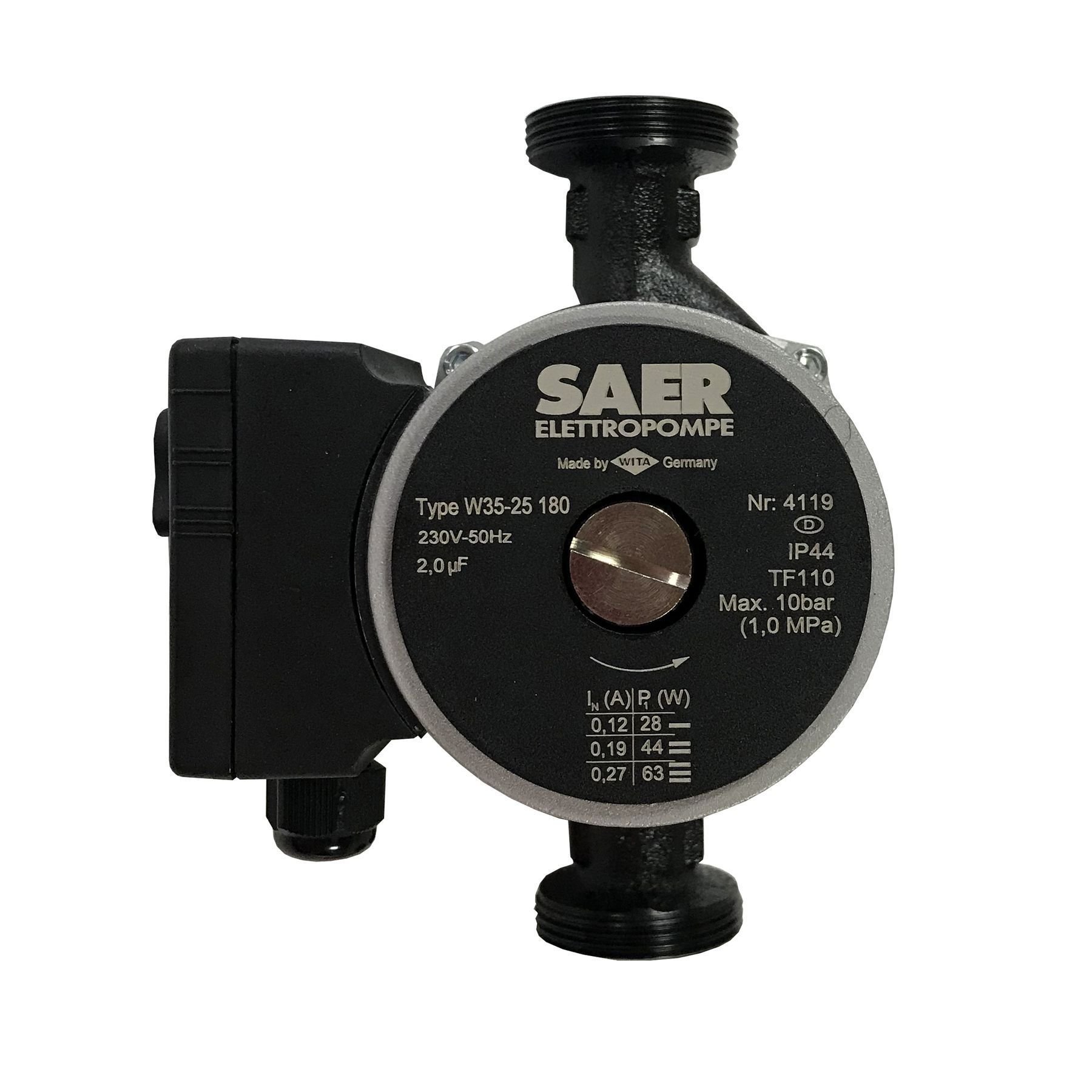 Насос циркуляційнний SAER W35-25 180мм + гайки - Image 2