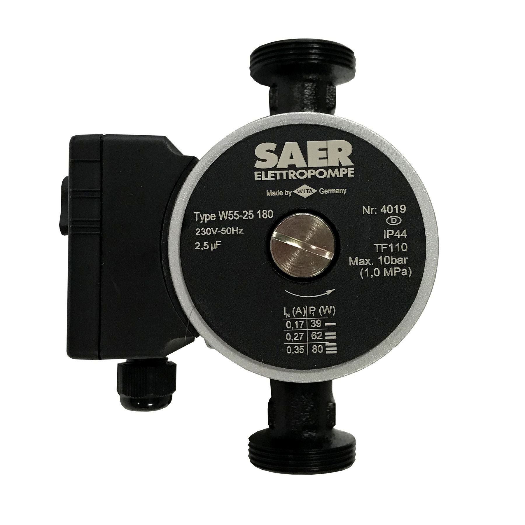 Насос циркуляційнний SAER W55-25 180мм + гайки - Image 2
