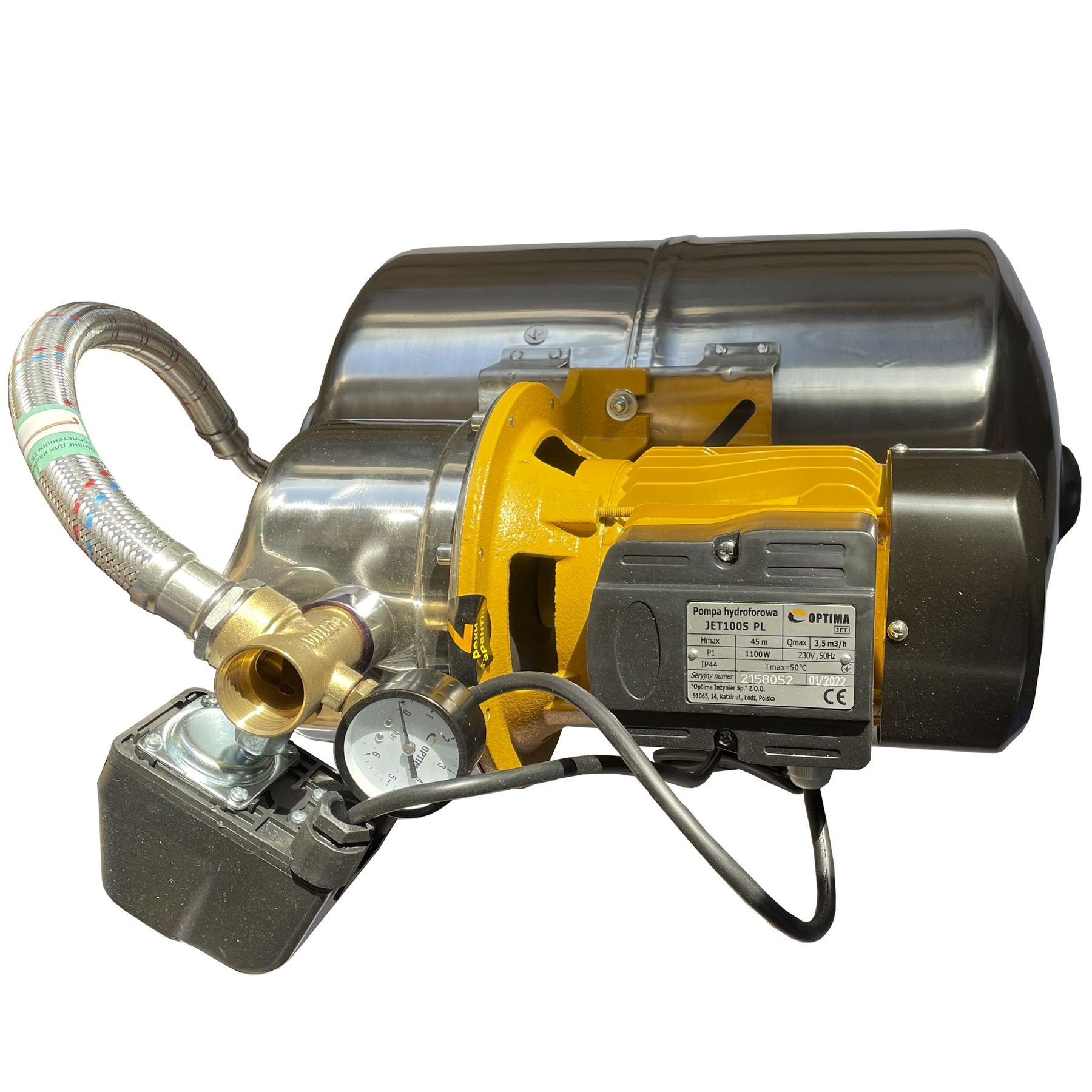 Насосна станція Optima JET100S-PL-50INOX 1,1кВт нержавійка на гребінці - Image 3
