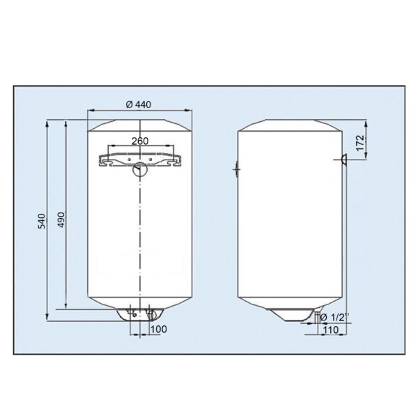 Водонагрівач LEOV LV Dry  50 l сухий тен (50L D)