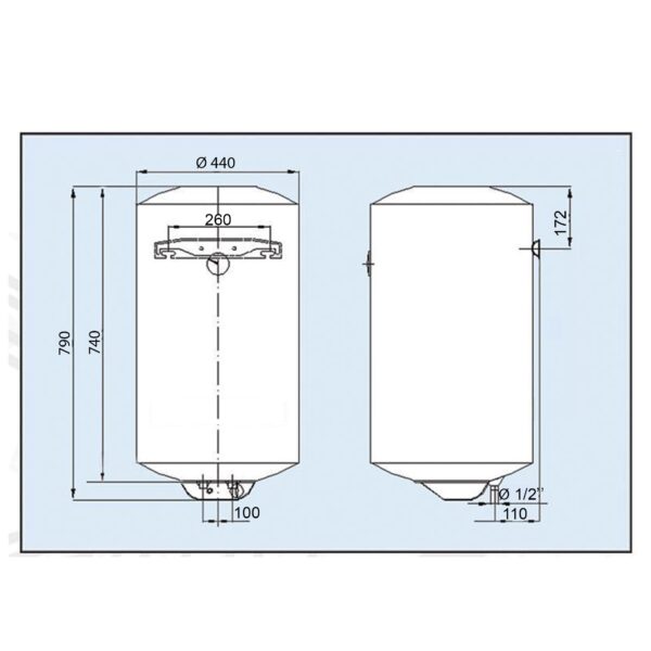 Водонагрівач LEOV LV Dry  80 l сухий тен (80L D)