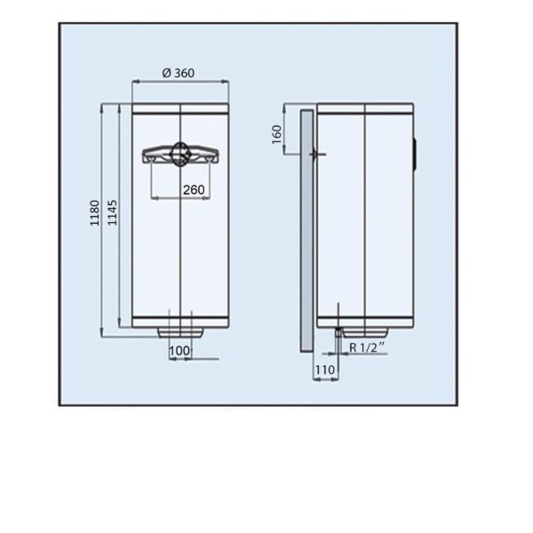 Водонагрівач LEOV LV Slim Dry 80 l сухий тен (80L Slim D)