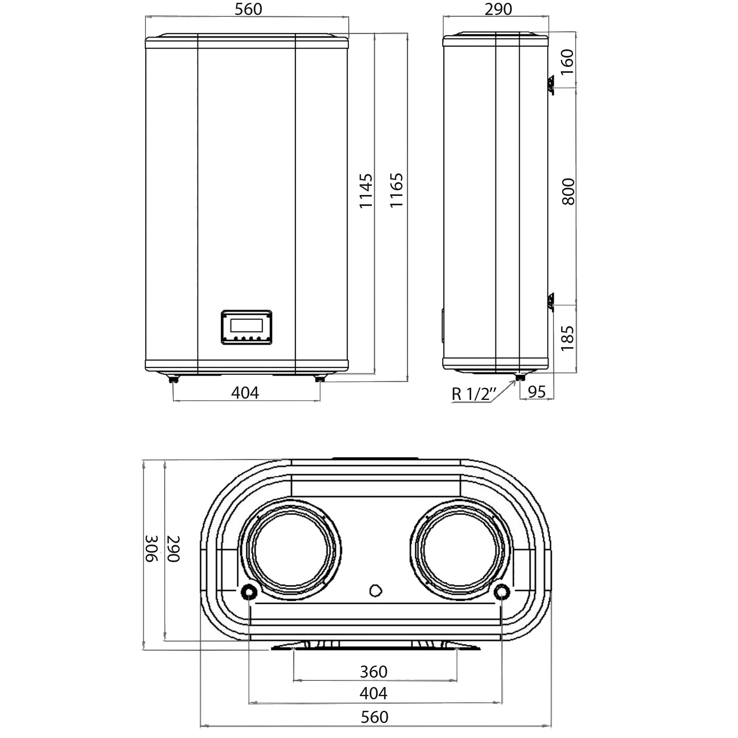 Водонагрівач LEOV LV Flat ER 100 l плоский (100L Flat ER) - Image 6
