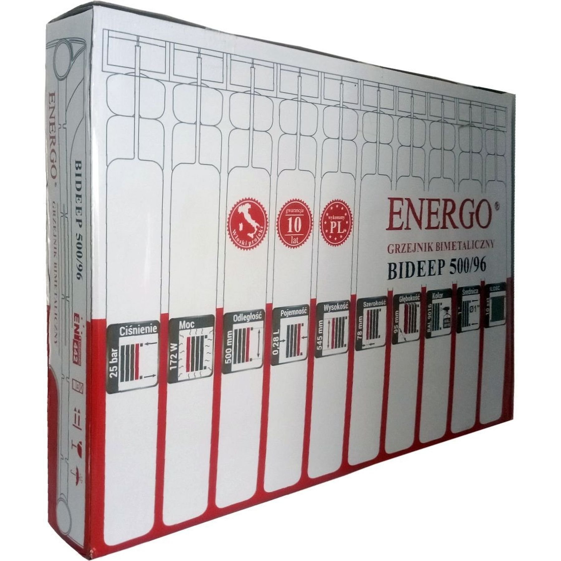 Радіатор біметалевий секційний ENERGO BIDEEP 500/96 (кратно 10) - Image 6