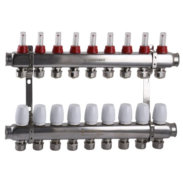 Колектор ISOLTUBEX SPAIN INOX AISI-304 нержавіюча сталь CO-9  (1″х9)