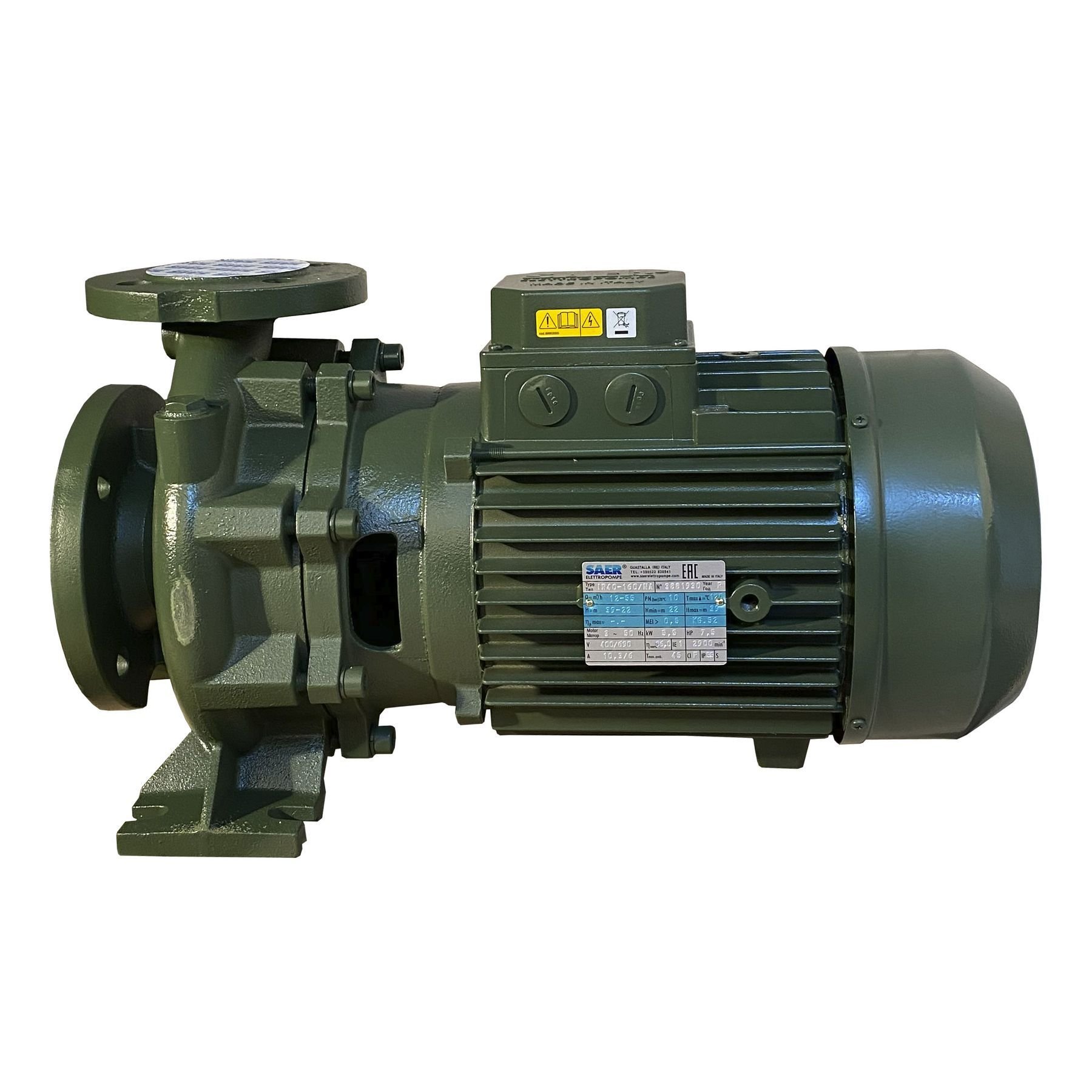 Насос моноблочний IR 40-160NA 5,5 кВт SAER (55 м3/год, 39 м) - Image 1