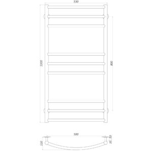 Рушникосушарка UNIO LDE W 1000-500-9 Драбинка Дуга Еліт вода - Image 4