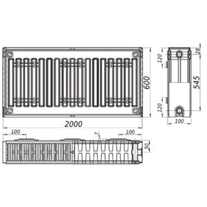 Радіатор сталевий 22/600х2000 бок FORNELLO - Image 4