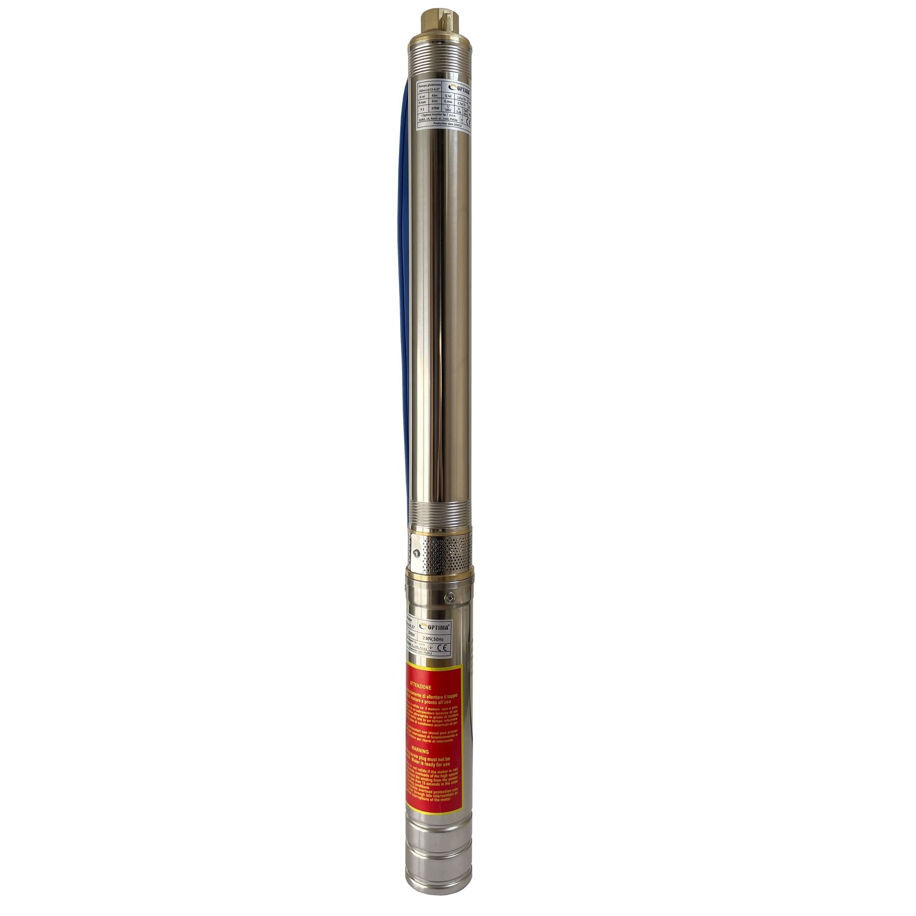 Насос свердловинний з підв, стійк, до піску 3″ OPTIMA  3SDm1,8/15 0,37 кВт 61м + пульт+кабель1,5мNEW - Image 1