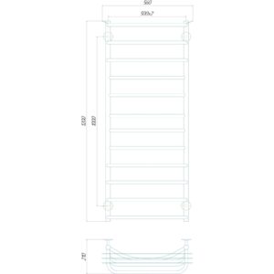Рушникосушарка UNIO Zp W 1200-500-12 Зета з полицею вода - Image 8