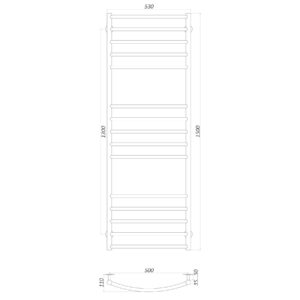 Рушникосушарка UNIO LDE ER 1500-500-15 Драбинка Дуга Еліт електро - Image 5