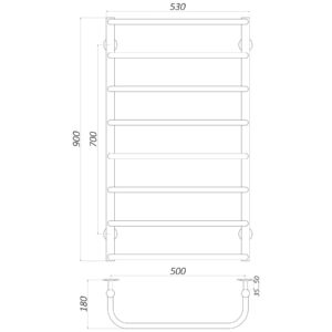 Рушникосушарка UNIO LS ER 900-500-8  Драбинка Скоба електро - Image 5