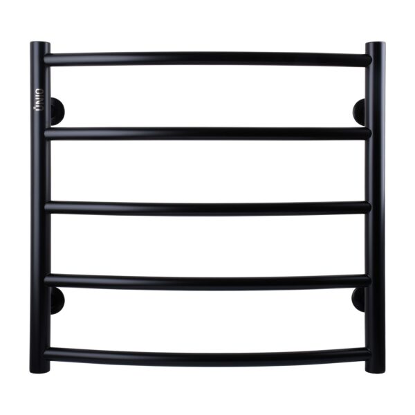 Рушникосушарка UNIO LD W 500-500-5 BLK Драбинка Дуга вода чорна