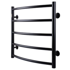 Рушникосушарка UNIO LD W 500-500-5 BLK Драбинка Дуга вода чорна - Image 2