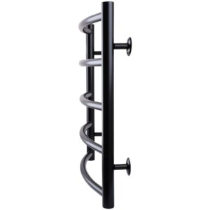Рушникосушарка UNIO LD W 500-500-5 BLK Драбинка Дуга вода чорна - Image 3