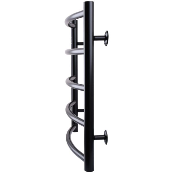 Рушникосушарка UNIO LD W 500-500-5 BLK Драбинка Дуга вода чорна