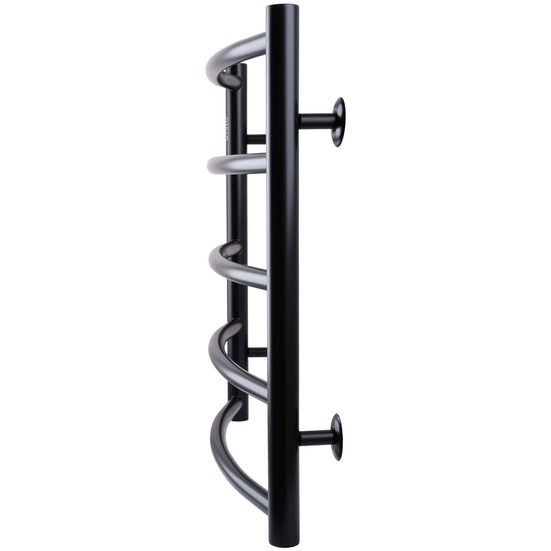 Рушникосушарка UNIO LD W 500-500-5 BLK Драбинка Дуга вода чорна - Image 3